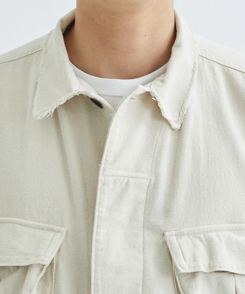 FACCIES(ファチーズ)の「【FACCIES/ファッチーズ】Silk Nep Fatigue JK(ミリタリージャケット・メンズ・カーキ/キナリ・1/2)」の16枚目の写真