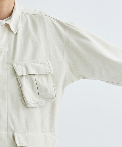 FACCIES(ファチーズ)の「【FACCIES/ファッチーズ】Silk Nep Fatigue JK(ミリタリージャケット・メンズ・カーキ/キナリ・1/2)」の13枚目の写真