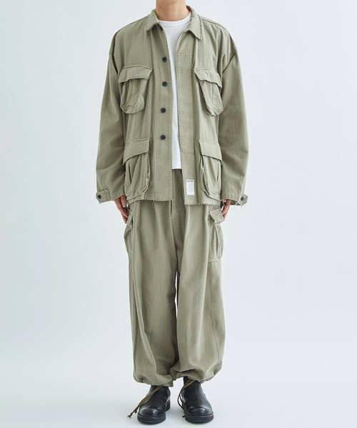 FACCIES(ファチーズ)の「【FACCIES/ファッチーズ】Silk Nep Fatigue JK(ミリタリージャケット・メンズ・カーキ/キナリ・1/2)」の17枚目の写真