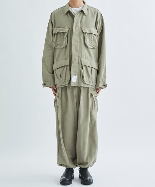 FACCIES(ファチーズ)の「【FACCIES/ファッチーズ】Silk Nep Fatigue JK(ミリタリージャケット・メンズ・カーキ/キナリ・1/2)」の14枚目の写真