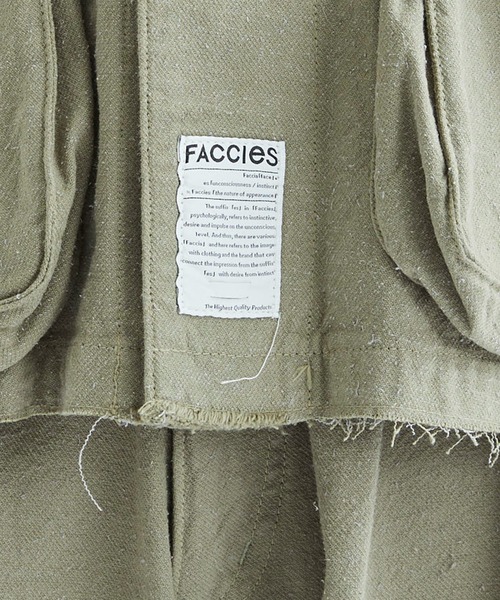FACCIES(ファチーズ)の「【FACCIES/ファッチーズ】Silk Nep Fatigue JK(ミリタリージャケット・メンズ・カーキ/キナリ・1/2)」の5枚目の写真