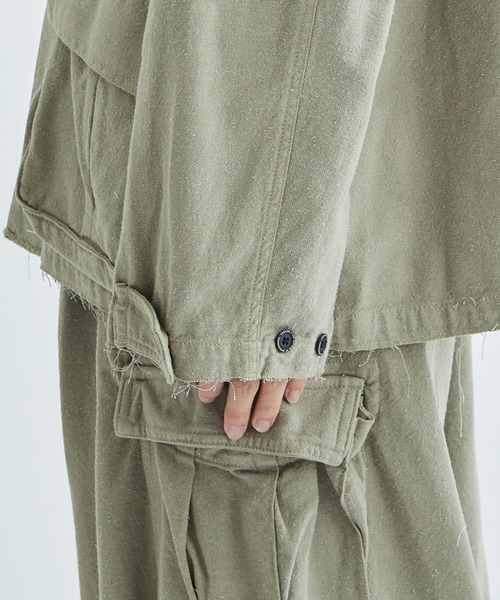 FACCIES(ファチーズ)の「【FACCIES/ファッチーズ】Silk Nep Fatigue JK(ミリタリージャケット・メンズ・カーキ/キナリ・1/2)」の15枚目の写真