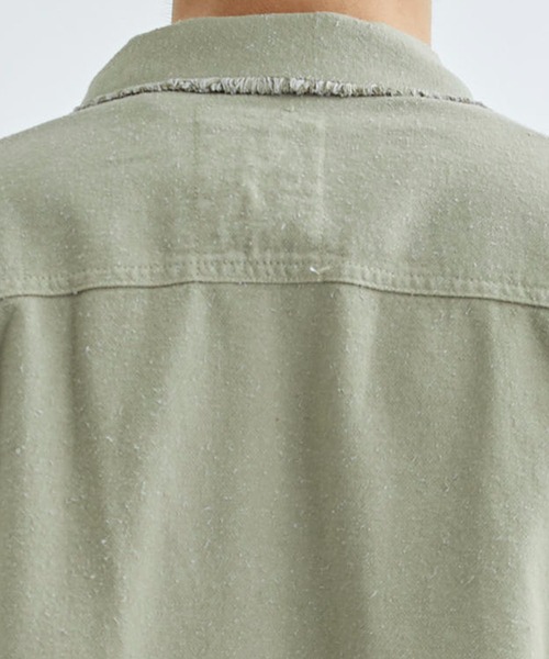 FACCIES(ファチーズ)の「【FACCIES/ファッチーズ】Silk Nep Fatigue JK(ミリタリージャケット・メンズ・カーキ/キナリ・1/2)」の9枚目の写真