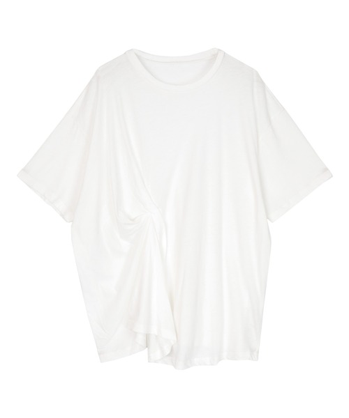 miette（ミエット）の「フロントタックデザインTシャツ（Tシャツ/カットソー・レディース・ブラック/オフホワイト・FREE）」の10枚目の写真