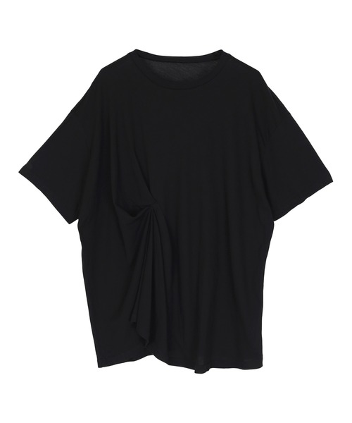 miette（ミエット）の「フロントタックデザインTシャツ（Tシャツ/カットソー・レディース・ブラック/オフホワイト・FREE）」の9枚目の写真