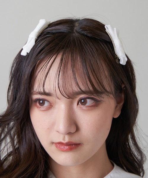 セール】【2個セット】ベロアリボンヘアピン（バレッタ/ヘア