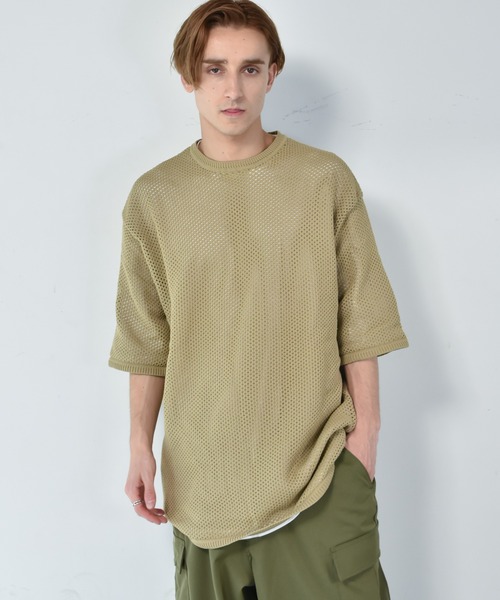 【セール】メッシュニット x 天竺Tシャツアンサンブル/レディース メンズ（Tシャツ/カットソー）｜Starting Over（スターティングオーバー）