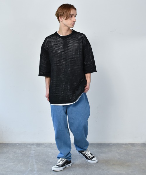 【セール】メッシュニット x 天竺Tシャツアンサンブル/レディース メンズ（Tシャツ/カットソー）｜Starting Over（スターティングオーバー）