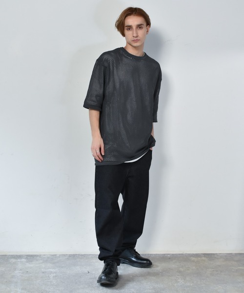 【セール】メッシュニット x 天竺Tシャツアンサンブル/レディース メンズ（Tシャツ/カットソー）｜Starting Over（スターティングオーバー）