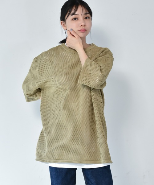 【セール】メッシュニット x 天竺Tシャツアンサンブル/レディース メンズ（Tシャツ/カットソー）｜Starting Over（スターティングオーバー）