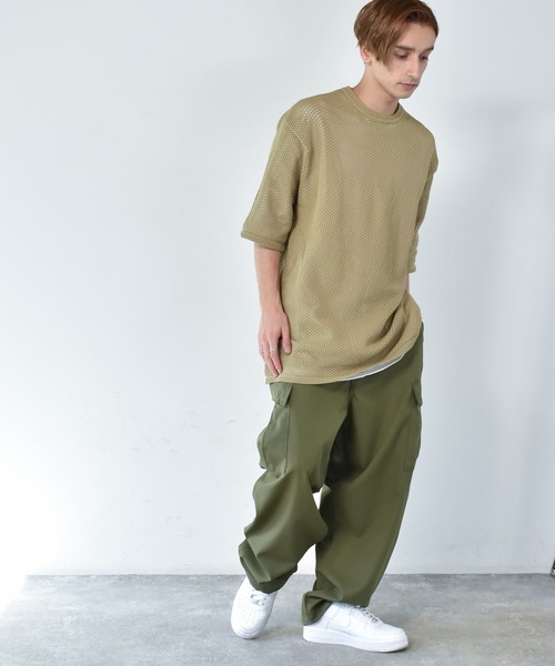 【セール】メッシュニット x 天竺Tシャツアンサンブル/レディース メンズ（Tシャツ/カットソー）｜Starting Over（スターティングオーバー）