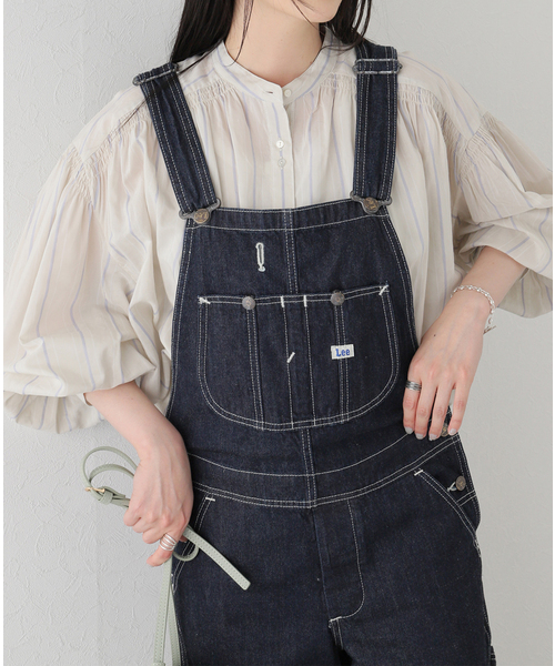 B.C STOCK(ベーセーストック)の「シアーギャザーシャツ(シャツ/ブラウス・レディース・ホワイト/パープル/グリーン/オレンジ・FREE)」の1枚目の写真
