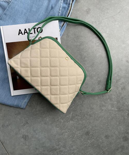 grove（グローブ）の「◆ラウンドキルトショルダー（ショルダーバッグ・レディース・ライトグレー/ブラック/グリーン・00）」の16枚目の写真