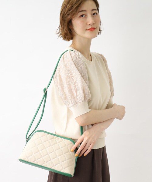 grove（グローブ）の「◆ラウンドキルトショルダー（ショルダーバッグ・レディース・ライトグレー/ブラック/グリーン・00）」の14枚目の写真