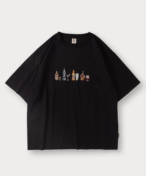 POWER TO THE PEOPLE(パワートゥーザピープル)の「アルコール&アニマルロゴ フロント刺繍Tシャツ(Tシャツ/カットソー・メンズ・ライトブルー/ブラック/オフホワイト/チャコールグレー/ホワイト/ライトパープル・M/L/XL)」の8枚目の写真