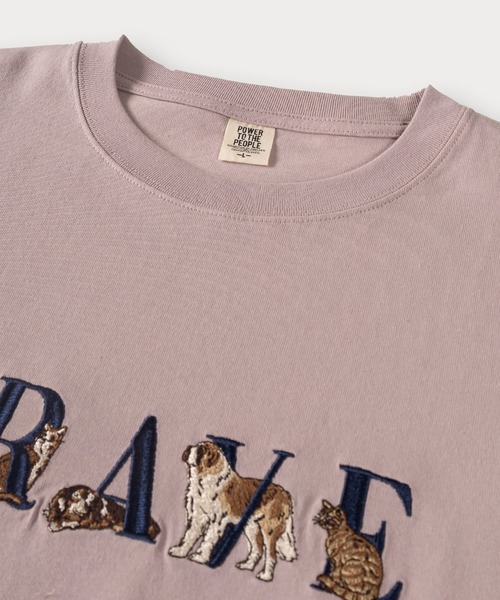 POWER TO THE PEOPLE(パワートゥーザピープル)の「アルコール&アニマルロゴ フロント刺繍Tシャツ(Tシャツ/カットソー・メンズ・ライトブルー/ブラック/オフホワイト/チャコールグレー/ホワイト/ライトパープル・M/L/XL)」の13枚目の写真