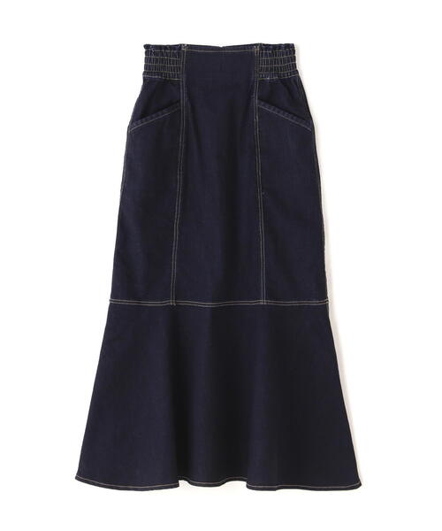 FREE'S MART（フリーズマート）の「【Sシリーズ対応】パネル切替マーメイドデニムスカート（デニムスカート・レディース・ダークネイビー/ホワイト系その他/ブルー系その他2・MEDIUM/SMALL/X-SMALL）」の13枚目の写真