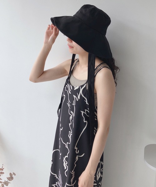 AS KNOW AS plus（アズノゥアズプラス）の「〇後リボン バッククロスキャミワンピース（ワンピース・レディース・ホワイト系/ブラック系/ブラック系1・FREE）」の8枚目の写真