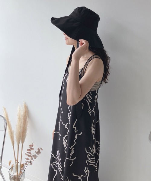 AS KNOW AS plus（アズノゥアズプラス）の「〇後リボン バッククロスキャミワンピース（ワンピース・レディース・ホワイト系/ブラック系/ブラック系1・FREE）」の10枚目の写真