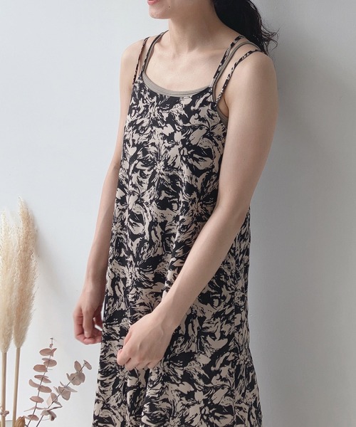 AS KNOW AS plus（アズノゥアズプラス）の「〇後リボン バッククロスキャミワンピース（ワンピース・レディース・ホワイト系/ブラック系/ブラック系1・FREE）」の17枚目の写真