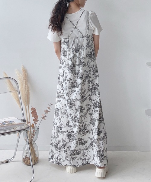 AS KNOW AS plus（アズノゥアズプラス）の「〇後リボン バッククロスキャミワンピース（ワンピース・レディース・ホワイト系/ブラック系/ブラック系1・FREE）」の21枚目の写真