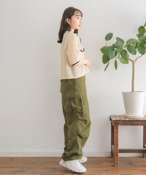 RETRO GIRL(レトロガール)の「メッシュラインニットカーデ(ニット/セーター・レディース・オフホワイト/オレンジ/ブルー/グリーン・FREE)」の7枚目の写真