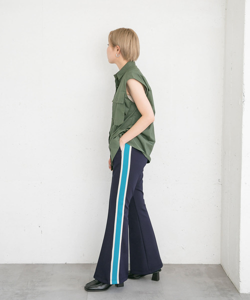トラックフレアパンツ adidas - adidas originals フレアトラックパンツの通販 by おん