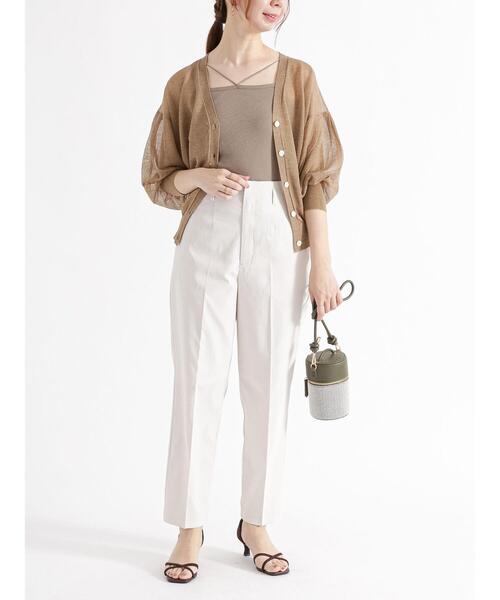 Te chichi（テチチ）の「楊柳テーパードパンツ（その他パンツ・レディース・ブラウン/オフホワイト/ブラック・M/S）」の7枚目の写真