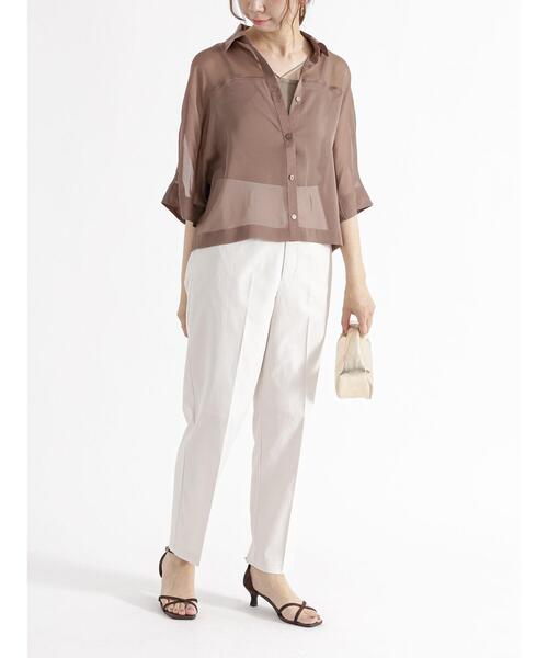 Te chichi（テチチ）の「楊柳テーパードパンツ（その他パンツ・レディース・ブラウン/オフホワイト/ブラック・M/S）」の8枚目の写真