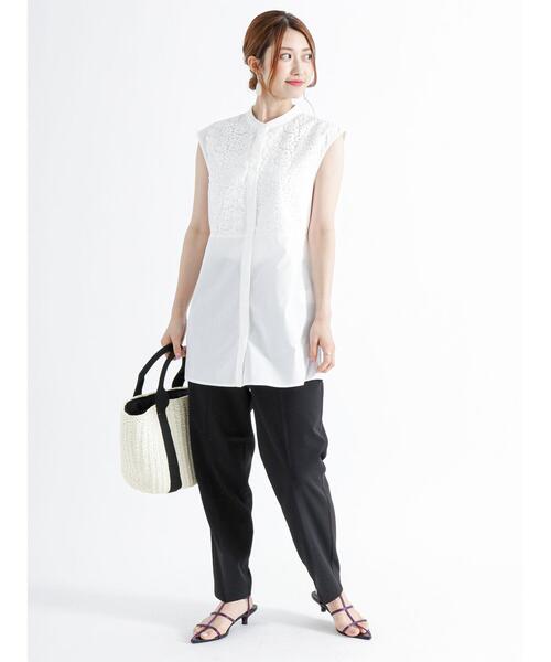 Te chichi（テチチ）の「楊柳テーパードパンツ（その他パンツ・レディース・ブラウン/オフホワイト/ブラック・M/S）」の13枚目の写真