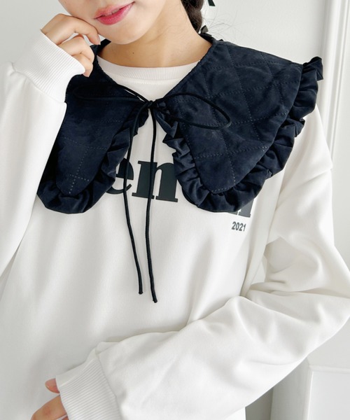 SOOR PLOOM FRILL COLLAR LINEN つけ襟　フリル セール】キルティングフリル付け襟（付け襟）｜Loueme（ルエム