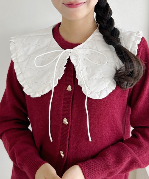 Loueme(ルエム)の「キルティングフリル付け襟(付け襟・レディース・ブラック/グレー/ホワイト・FREE)」の8枚目の写真