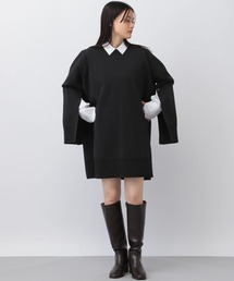 ソデスリットニットミニワンピース