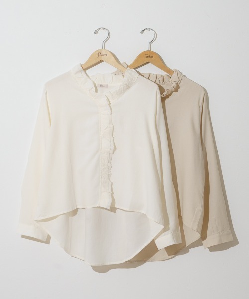 flower（フラワー）の「リトルフリルブラウス2（シャツ/ブラウス・レディース・ホワイト/ベージュ・FREE）」の3枚目の写真