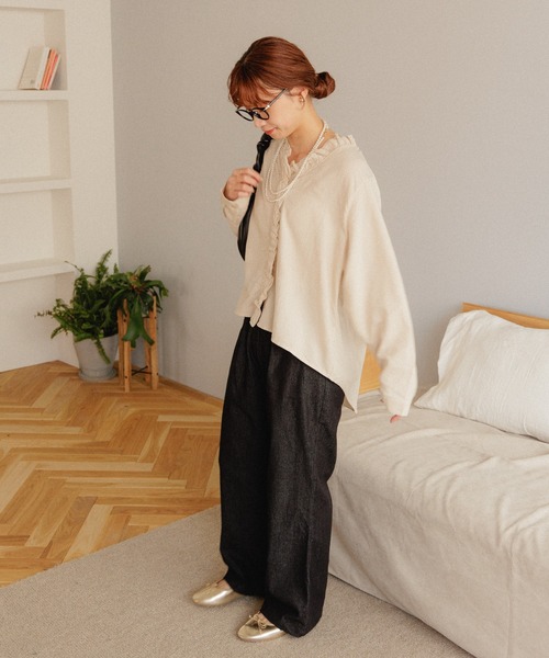 flower（フラワー）の「リトルフリルブラウス2（シャツ/ブラウス・レディース・ホワイト/ベージュ・FREE）」の20枚目の写真