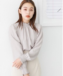 mysty woman | ハイネックシャーリングブラウス 978458(シャツ/ブラウス)