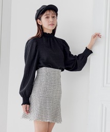 mysty woman | ハイネックシャーリングブラウス 978458(シャツ/ブラウス)