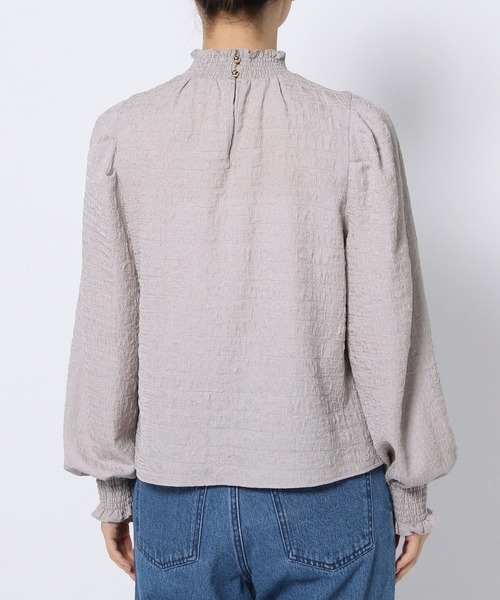 mysty woman（ミスティウーマン）の「ハイネックシャーリングブラウス　978458（シャツ/ブラウス・レディース・グレー/オフホワイト/ブラック・FREE）」の11枚目の写真