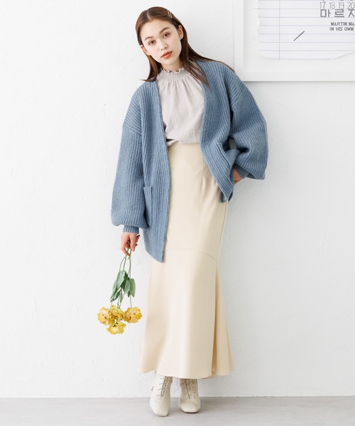 mysty woman（ミスティウーマン）の「ハイネックシャーリングブラウス　978458（シャツ/ブラウス・レディース・グレー/オフホワイト/ブラック・FREE）」の19枚目の写真