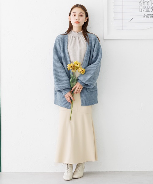 mysty woman（ミスティウーマン）の「ハイネックシャーリングブラウス　978458（シャツ/ブラウス・レディース・グレー/オフホワイト/ブラック・FREE）」の20枚目の写真