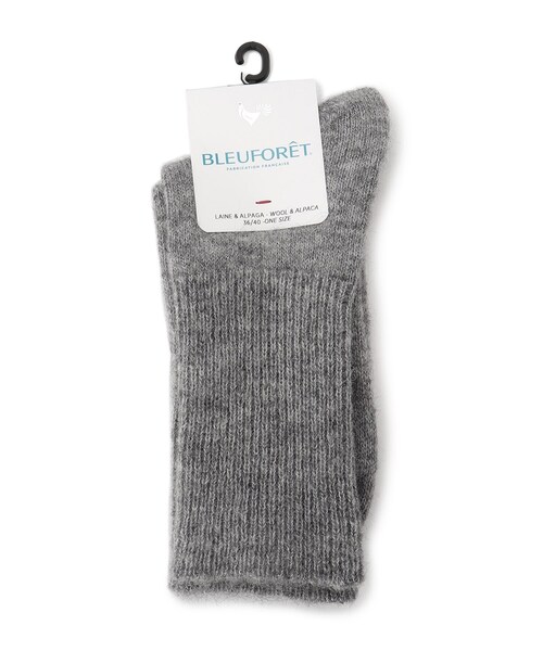 BLEU FORET（ブルーフォレ）の「◆BLEU FORET（ブルーフォレ）アルパカミックスソックス（ソックス/靴下・レディース・チャコールグレー/オフホワイト・00）」の3枚目の写真