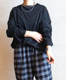 コンパクトジャージークルーネックビッグプルオーバー