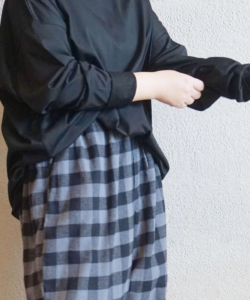 JOURNAL STANDARD LUXE（ジャーナルスタンダード　ラックス）の「コンパクトジャージークルーネックビッグプルオーバー（Tシャツ/カットソー・レディース・ネイビー/ブラック/ホワイト・FREE）」の6枚目の写真