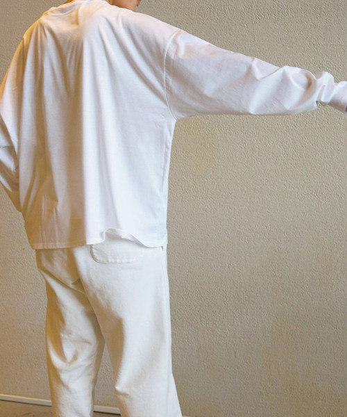 JOURNAL STANDARD LUXE（ジャーナルスタンダード　ラックス）の「コンパクトジャージークルーネックビッグプルオーバー（Tシャツ/カットソー・レディース・ネイビー/ブラック/ホワイト・FREE）」の9枚目の写真