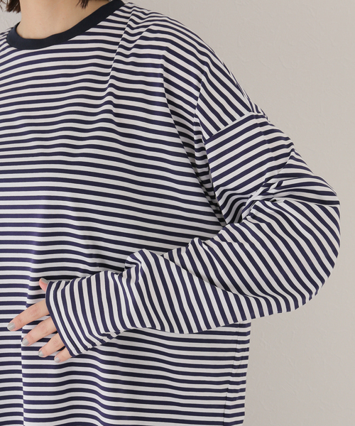 コンパクトジャージークルーネックビッグプルオーバー（Tシャツ