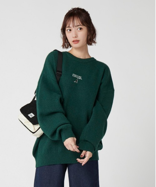 KANGOL(カンゴール)の「【KANGOL】【KANGOL別注】膨れジャガードニット(ニット/セーター・レディース・ブラック/グリーン・L/M)」の20枚目の写真