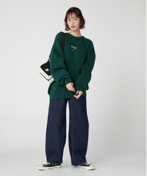 KANGOL(カンゴール)の「【KANGOL】【KANGOL別注】膨れジャガードニット(ニット/セーター・レディース・ブラック/グリーン・L/M)」の22枚目の写真