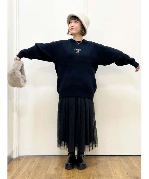 KANGOL(カンゴール)の「【KANGOL】【KANGOL別注】膨れジャガードニット(ニット/セーター・レディース・ブラック/グリーン・L/M)」の13枚目の写真