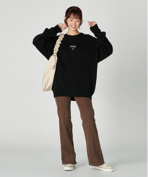 KANGOL(カンゴール)の「【KANGOL】【KANGOL別注】膨れジャガードニット(ニット/セーター・レディース・ブラック/グリーン・L/M)」の9枚目の写真