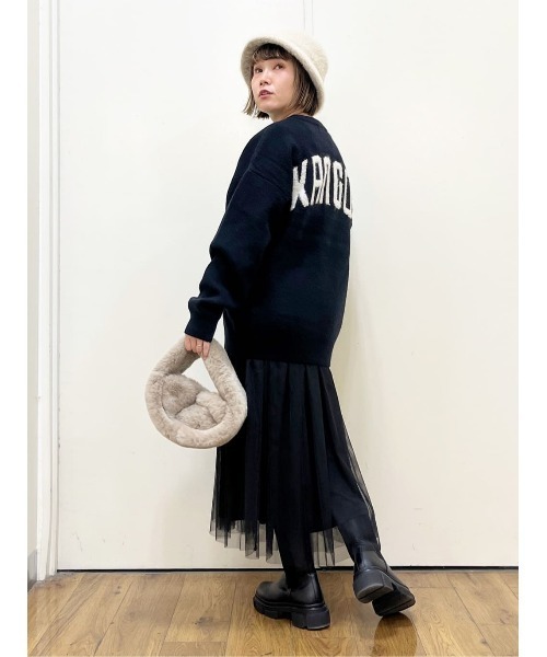 KANGOL(カンゴール)の「【KANGOL】【KANGOL別注】膨れジャガードニット(ニット/セーター・レディース・ブラック/グリーン・L/M)」の11枚目の写真
